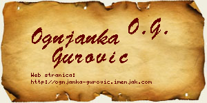 Ognjanka Gurović vizit kartica